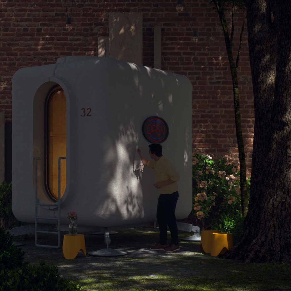 computer generated design of a small house by Mihai Pop of PopViz rendering and visualisation